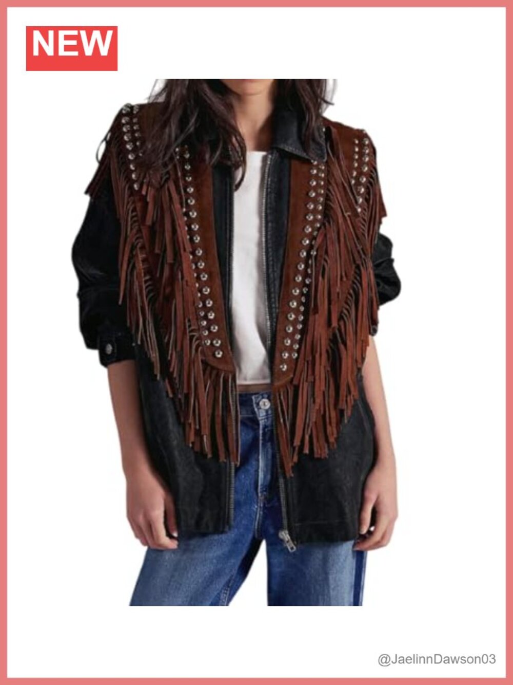 Faux Suede Shawl Wrap Poncho Studded Tassel Fringe Open Front Western Cape